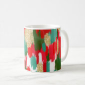 Rot und grün abstrakt kaffeetasse (VorderseiteRechts)