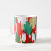 Rot und grün abstrakt kaffeetasse (Vorderseite Links)