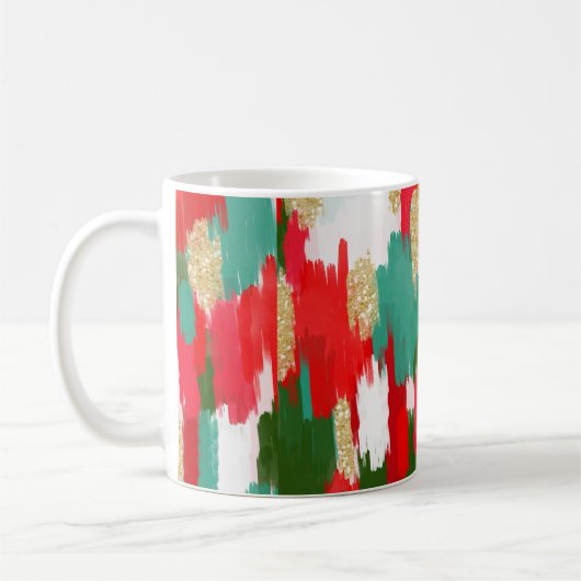 Rot und grün abstrakt kaffeetasse (Links)