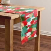 Rot und grün abstrakt kurzer tischläufer (Beispiel)