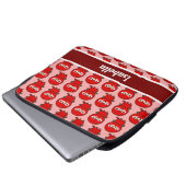 Rot-und-Grün-Ara Laptopschutzhülle (Vorne Knopf)