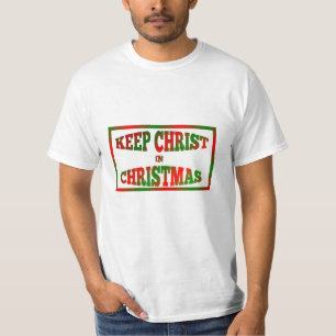 Rot und Grün Behielt Christus in Weihnachten Shirt