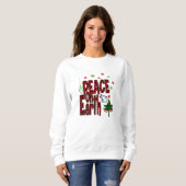 Rot und Grün Buffalo Kariertes Weihnachtsschweißhe Sweatshirt (Vorne ganz)