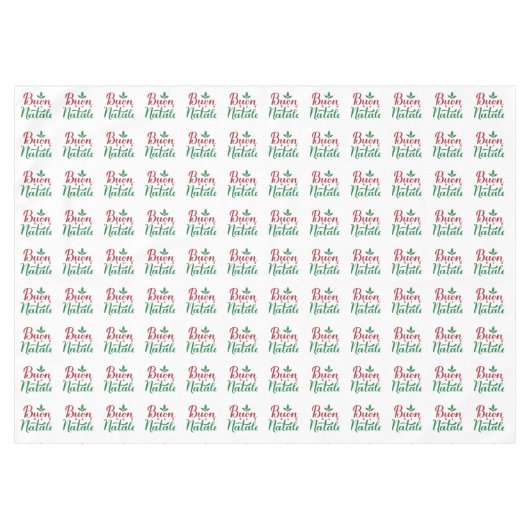 Rot und Grün Buon Natale Küche Esstisch Tischdecke (Vorderseite (Horizontal))