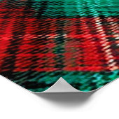 Rot und grün diagonal kariert poster (Ecke)