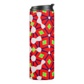 rot und grün, festlich geometrisch thermosbecher (Nach links gedreht)