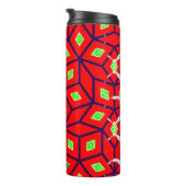 rot und grün, festlich geometrisch thermosbecher (Nach rechts gedreht)