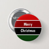 Rot und Grün frohe Weihnachten Button (Vorne & Hinten)