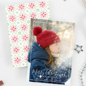 Rot und Grün frohe Weihnachten Ein Foto