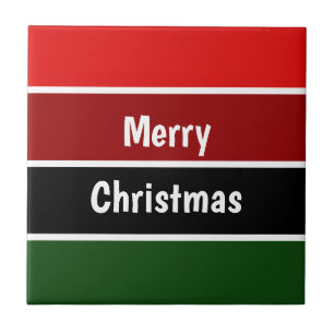 Rot und Grün frohe Weihnachten Fliese