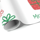 Rot und Grün frohe Weihnachten Geschenkpapier (Rolleneckpunkt)