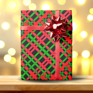 Rot und Grün frohe Weihnachten glückliche Ferien m Geschenkpapier