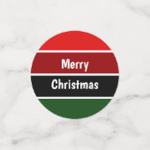 Rot und Grün frohe Weihnachten Konfetti (Klein Vorderseite)