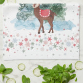 Rot und Grün frohe Weihnachtsbaum Geschirrtuch (Gefaltet)