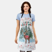 Rot und Grün frohe Weihnachtsbaum Schürze (Getragen)