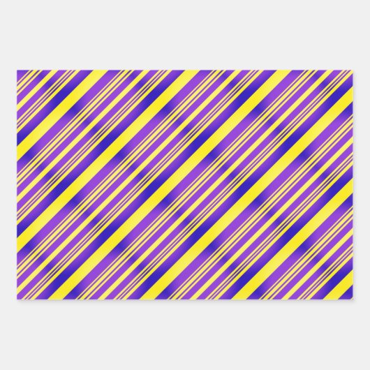 Rot und Grün, Gelb und Lila, Blau und Rosa Geschenkpapier Set (Vorderseite 2)