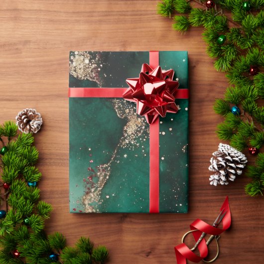 Rot und Grün Geschenkpapier (Feiertagsgeschenk)