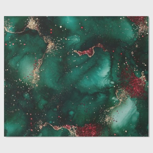 Rot und Grün Geschenkpapier (Flach)