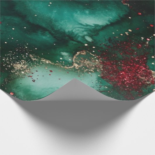 Rot und Grün Geschenkpapier (Ecke)