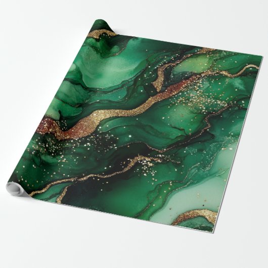 Rot und Grün Geschenkpapier (Ungerollt)