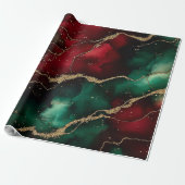 Rot und Grün Geschenkpapier (Ungerollt)