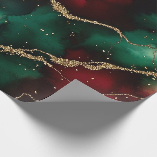 Rot und Grün Geschenkpapier (Ecke)