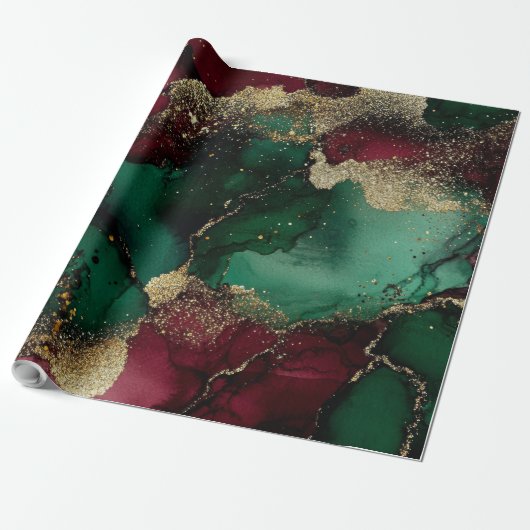 Rot und Grün Geschenkpapier (Ungerollt)