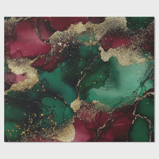 Rot und Grün Geschenkpapier (Flach)