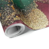 Rot und Grün Geschenkpapier (Rolleneckpunkt)
