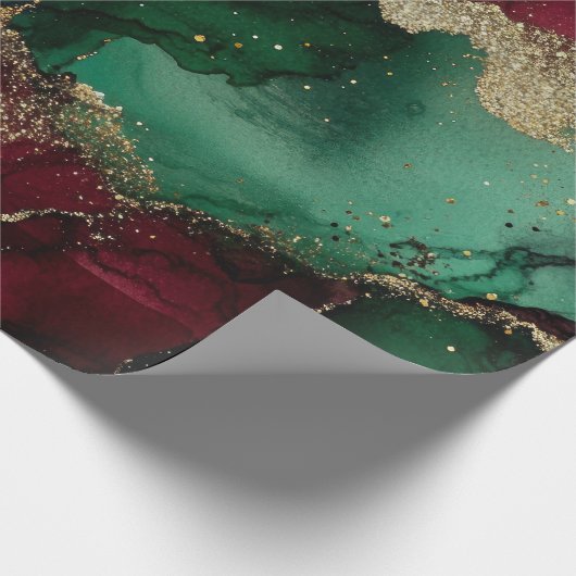 Rot und Grün Geschenkpapier (Ecke)