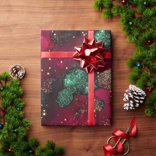 Rot und Grün Geschenkpapier (Feiertagsgeschenk)