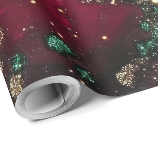 Rot und Grün Geschenkpapier (Rolleneckpunkt)