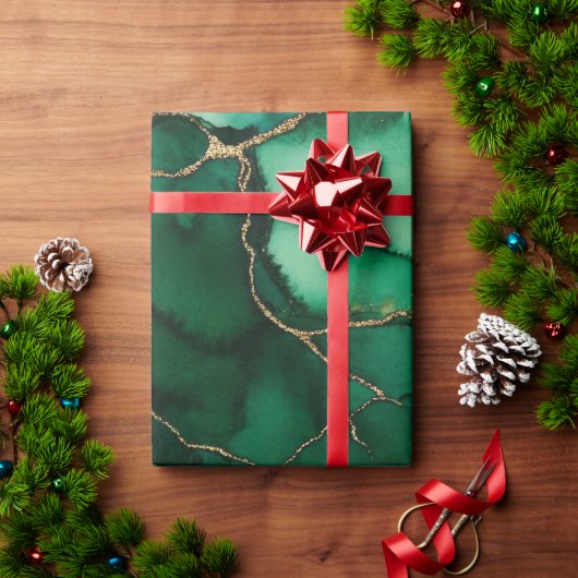 Rot und Grün Geschenkpapier (Feiertagsgeschenk)