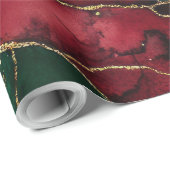 Rot und Grün Geschenkpapier (Rolleneckpunkt)