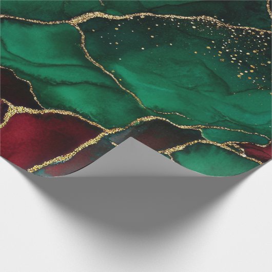 Rot und Grün Geschenkpapier (Ecke)