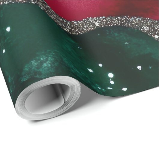 Rot und Grün Geschenkpapier (Rolleneckpunkt)