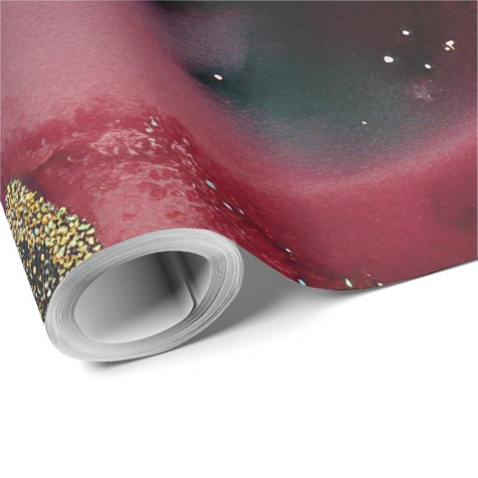 Rot und Grün Geschenkpapier (Rolleneckpunkt)