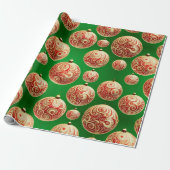 Rot und Grün Geschenkpapier (Ungerollt)