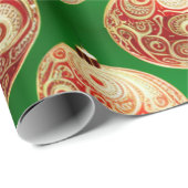 Rot und Grün Geschenkpapier (Rolleneckpunkt)