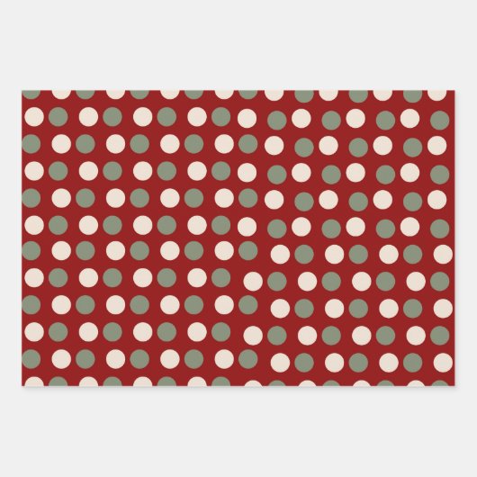 Rot und Grün Geschenkpapier Set (Vorderseite)