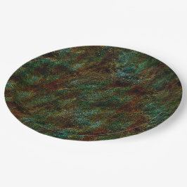 Rot und Grün gesprenkelte Wand Pappteller