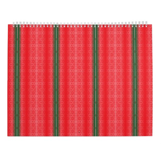 rot und grün gestreiften Hintergrund Kalender (Rückseite)