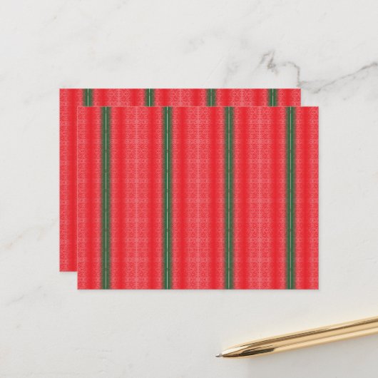 rot und grün gestreiften Hintergrund Postkarte (Vorderseite/Rückseite Beispiel)