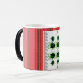 rot und grün gestreiften Hintergrund Verwandlungstasse (Vorderseite Links)