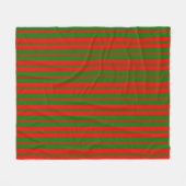 Rot und Grün gestreiftes Design Fleecedecke (Vorderseite (Horizontal))