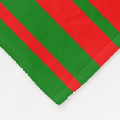 Rot und Grün gestreiftes Design Fleecedecke (Ecke)