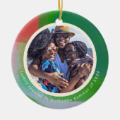 Rot und grün gestrichene Rahmen Zwei Foto Keramik Ornament (Vorne)