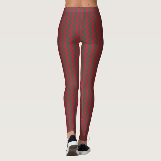 rot und grün gezackt leggings (Rückseite)