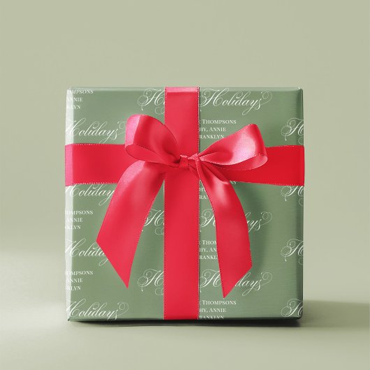 Rot und Grün glückliche Ferien nach Maß Geschenkpapier Set