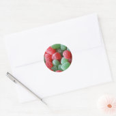 Rot und Grün Gumdrops Runder Aufkleber (Umschlag)